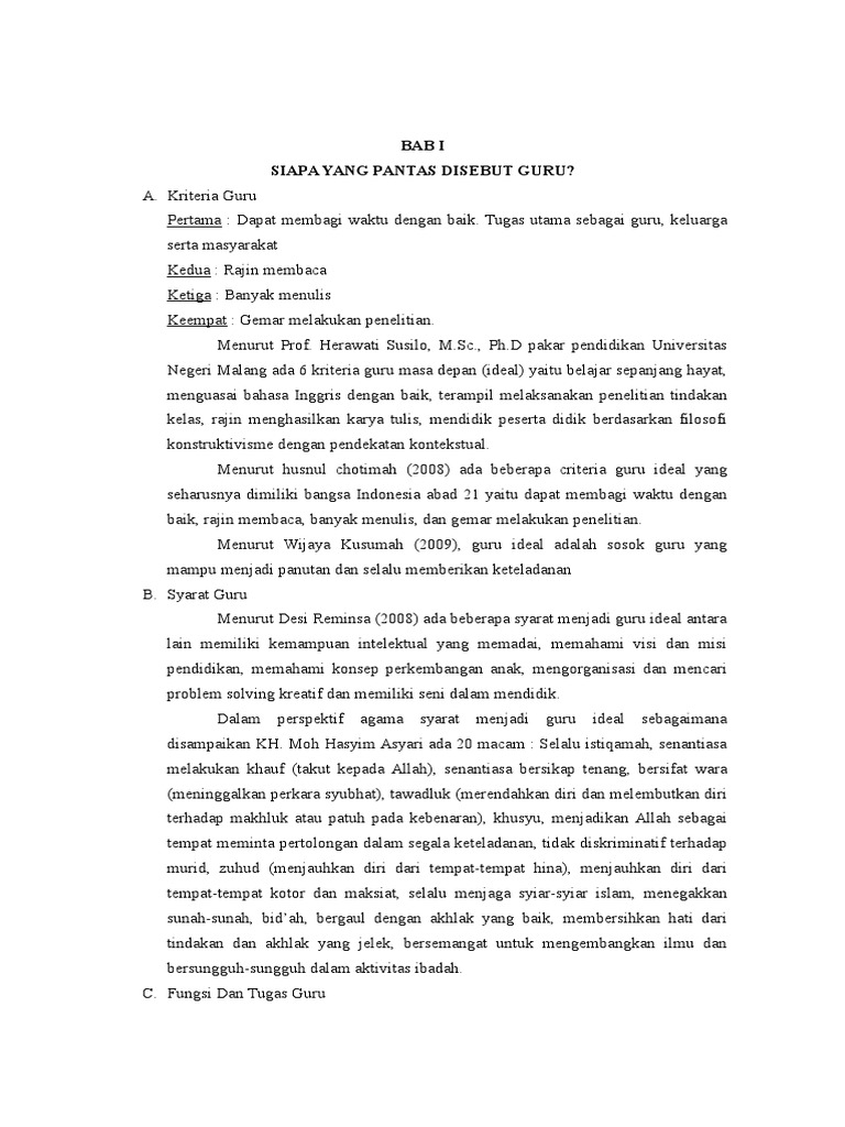 Tips Menjadi Guru Resume PDF - 1