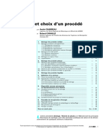 Apareillage Et Choix D'un Procédé