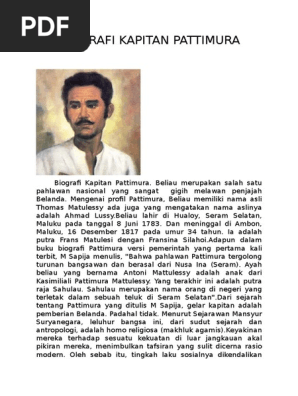 Biografi Kapitan Pattimura