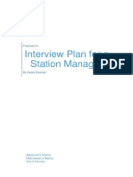 Station Manager Interview Plan
