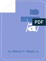 Wyatt - Indo-European /a/ (1970)