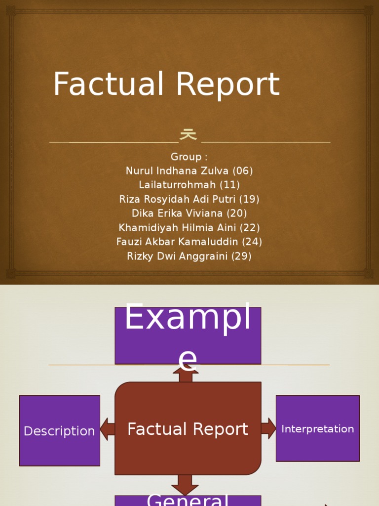 factual report structure essay example