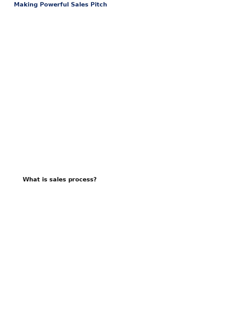 Sales Pitch Mastery Guide | PDF | Sales | Job Interview