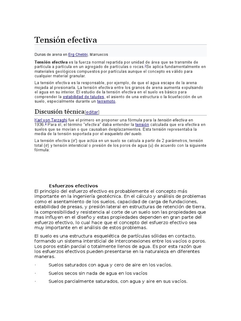 Tensión efectiva Estrés (Mecánica) Materiales