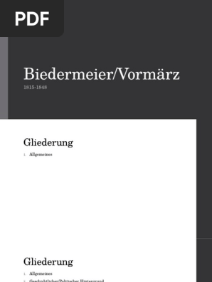 Epoche Biedermeier Vormarz Powerpoint