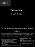 Evaluation 1: by Leila Monfared