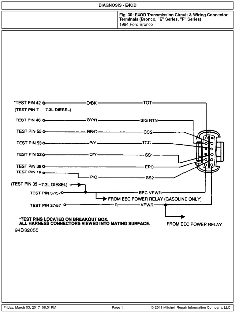 Fig. 30 - E4OD Transmission Circ | PDF