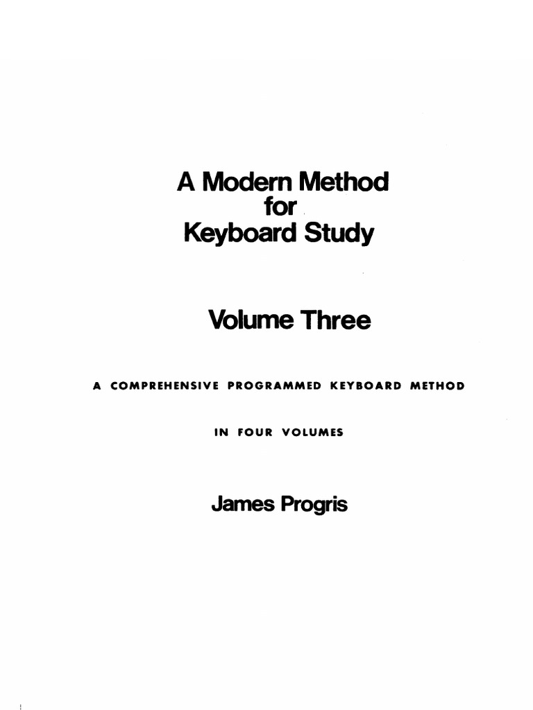 A Modern Method For Keyboard - Vol 3 PDF | PDF