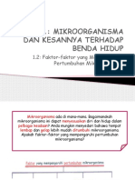 1.2 Faktor Yang Mempengaruhi Pertumbuhan Mikroorganisma