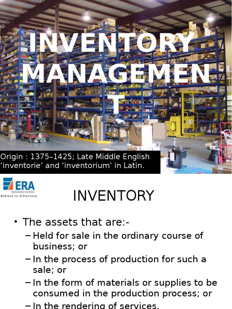 Inventory Management Essentials Guide | PDF | Finance & Money Management