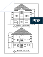 Front Elevation: Top of Beam