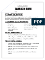 Hamood Bahaudin Shah: Career Objective