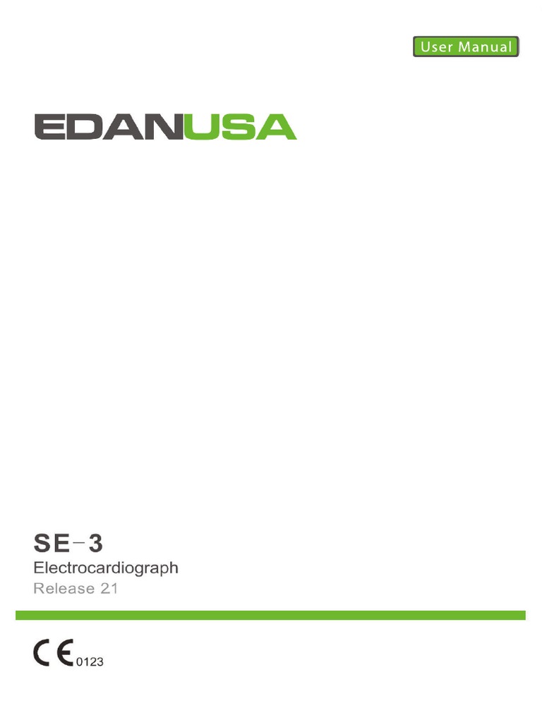 User Manual ECG EDAN SE-3 | PDF | Electrocardiography | Artificial ...