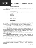 Procedimento Sistemico Rh 2016