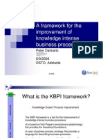 PRESENTATION: A Framework For The Improvement of Knowledge-Intensive Business Processes (Presented To The DSTO Land Operations Division, Adelaide)