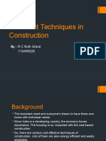 Low Cost Techniques in Construction