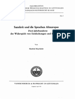 Mayrhofer - Sanskrit Und Die Sprachen Alteuropas (1983)