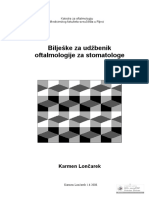 Biljeske Za Udzbenik Oftalmologije Za Stomatologe PDF