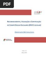 Orientação Metodológica nº 1 - RVCC Escolar