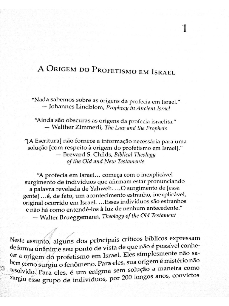 O profetismo no antigo oriente médio e no antigo israel