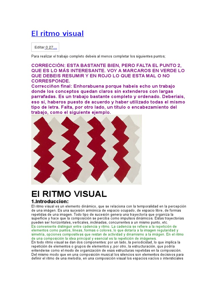 El Ritmo Visual | PDF | Ritmo | Composición (artes visuales), image size:768x1024