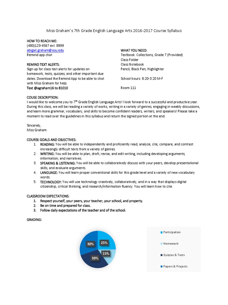 Syllabus Assignment Pdf Homework Writing