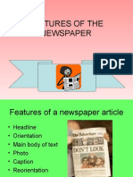 A.features of The Newspaper