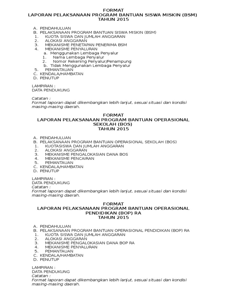 Format Laporan Naratif Docx