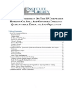 BP Deepwater Horizon Commission Membership Report