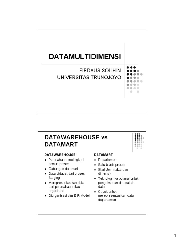 Skema Multidimensional dalam Data Warehouse | PDF | Komputer