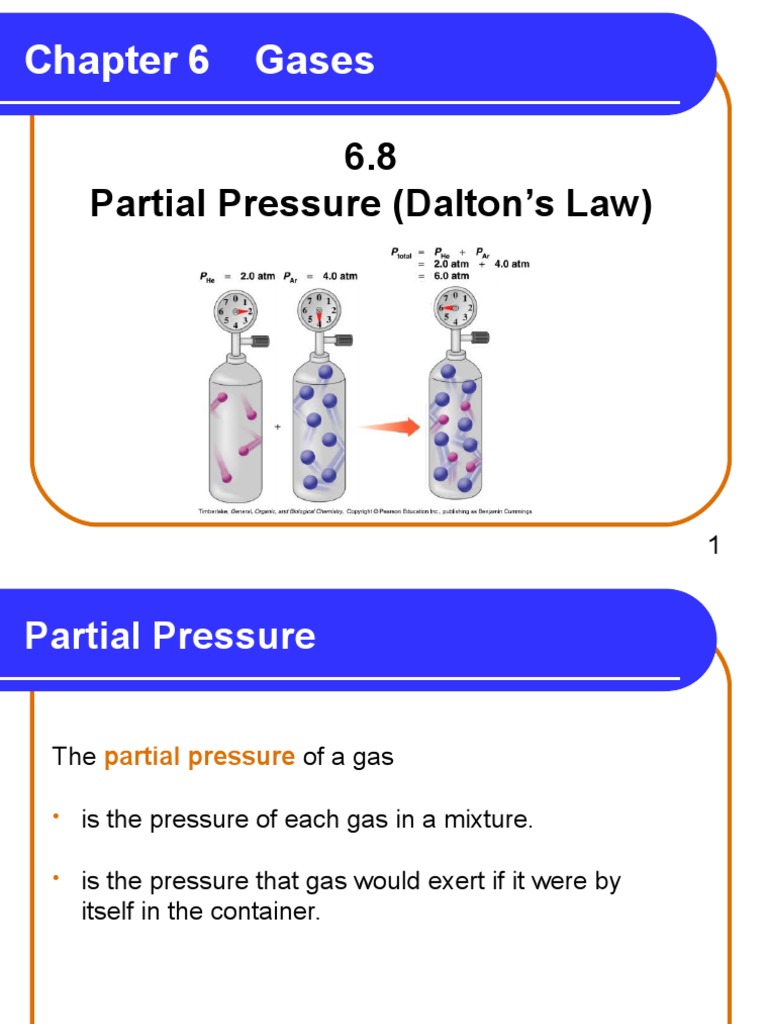 6 8 Partial Pressure Daltons Law PDF Scuba Diving Blood