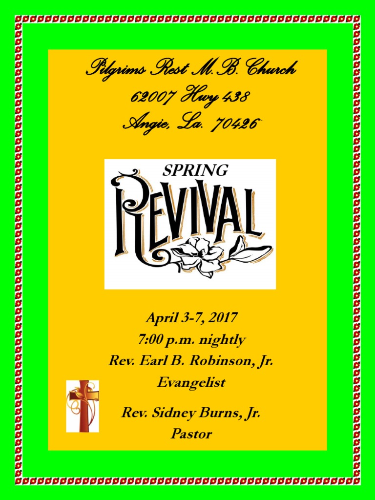 Pilgrims Rest Church Spring Revival 2017 | PDF | Protestant ...