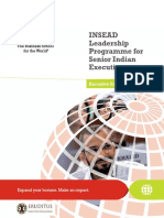 INSEAD Leadership Programme For Senior Indian Executives