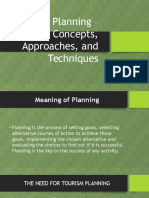 Tourism Planning - Basic Concepts, Approaches