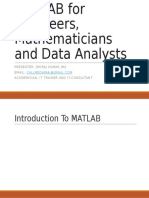 MATLAB For Engineers, Mathematicians and Data Analysts