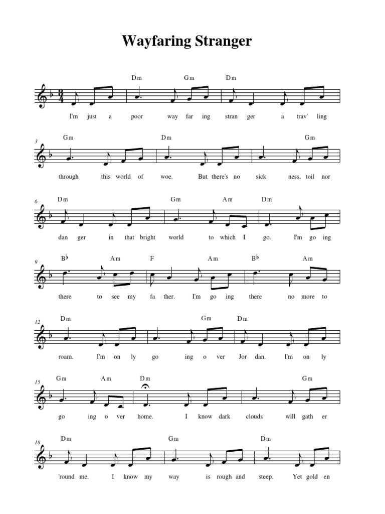 Wayfaring Stranger Lead Sheet.pdf