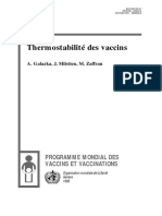 Thermostabilité Des Vaccins