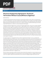 Physician Employment Agreements