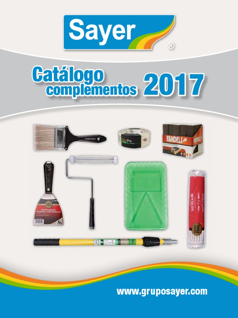 SAYER Catalogo Complementos 2017 | PDF | Cepillo | Revestimiento