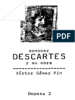 Gomez Pin, Victor - Conocer Descartes y Su Obra Ed. Dopesa 1979 PDF