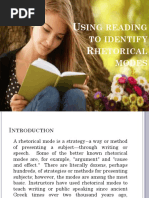 Using Reading to Identify Rethorical Modes