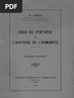 Nicolae Iorga - Essai de Synthèse de L'histoire de L'humanité ...