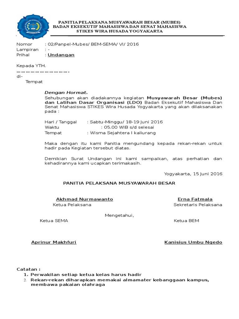 570 Koleksi Contoh Surat Undangan Kegiatan Organisasi Terbaru Contoh Undangan