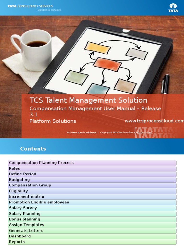 TCS Talent Management Solution: Compensation Management User Manual ...