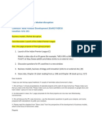 NPD4: Business Models. Market Disruption Sep 19, 9am - 10:30am Calendar: New Product Development (Kohli) FA2016 Location: Uris 141