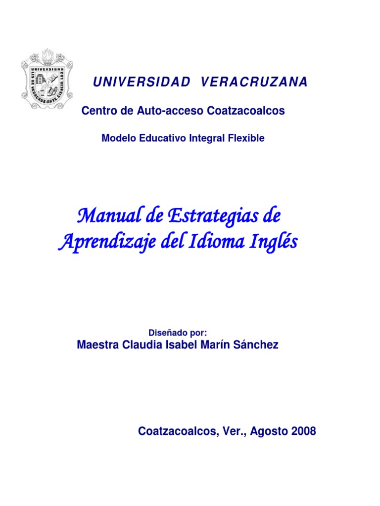 Manual Estrategias de Aprendizaje PDF | PDF | Crecimiento personal y ...