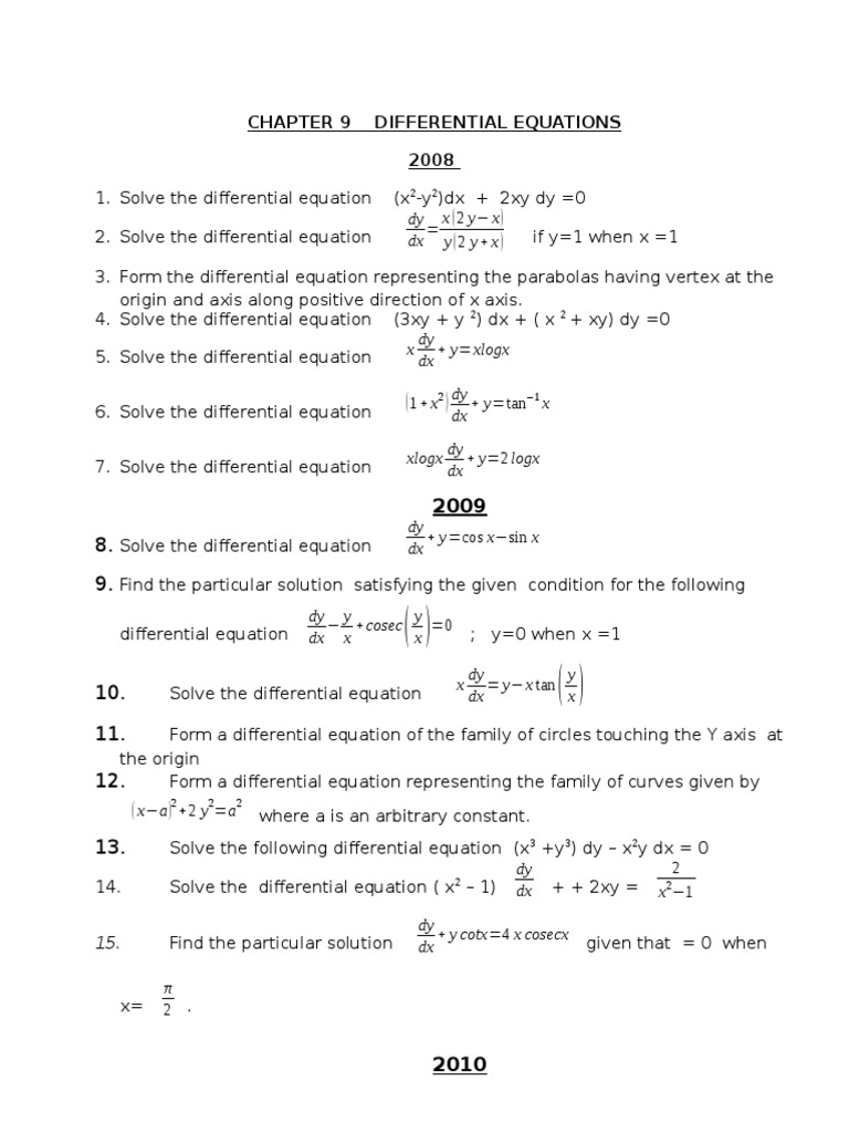 Differential Equation Differential Equations Equations