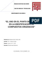 El Uso en El Punto de Fusión en La Identificación de Compuestos Orgánicos