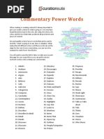 Commentary Power Words Template