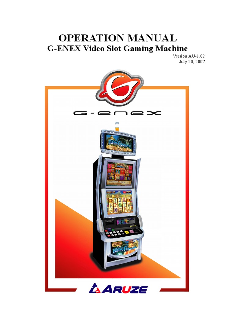 G-Enex Video Operation Manual Au102 | Slot Machine | Safety